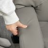 Flieks Relaxsessel mit Fußhocker & Liegefunktion, Massagesessel mit Fernbedienung & Seitentasche, Kunstleder, Grau Bild 2