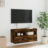 vidaXL TV-Wandschrank mit LED-Leuchten Räuchereiche 80x30x40 cm 837205 Bild 5