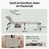CASARIA® 2er Set Alu Sonnenliege Klappbar Wetterfest Gartenliege Mit Dach Creme Bild 3