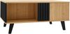 Couchtisch mit Stauraum, Holzoptik & Schwarze Akzente, 100x60x45 cm, Natur/Schwarz Bild 4