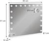 Schminktischspiegel Greta Weiß 80 x 61 cm mit LED-Beleuchtung Vicco Bild 3