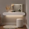 Schminktischspiegel Greta Weiß 80 x 61 cm mit LED-Beleuchtung Vicco Bild 4