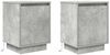 vidaXL Nachttische mit LED-Leuchten 2 Stk. Betongrau 38x34x50 cm 861272 Bild 3
