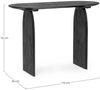 Konsole Reymont aus Mangoholz, modern, schwarz, 110 cm, charaktervolle Maserung Bild 5