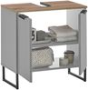 Badezimmer-Set >Denver< (2-tlg.) in grau matt / Evoke Eiche Dekor - 60x195x35 (BxHxT) Bild 4