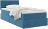 vidaXL Aufbewahrungsbett mit Matratze Dunkelblau 90 x 200 cm Samt 3370675 Bild 3