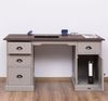 Landhaus Schreibtisch mit rotbrauner Pllatte Bild 2