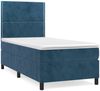 vidaXL Boxspringbett mit Matratze Dunkelblau 100x200 cm Samt 3142951 Bild 2