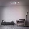 BRILONER - LED Deckenlampe mit Fernbedienung, dimmbar, einstellbar von warmweiß bis neutralweiß, LED Lampe, Deckenleuchte, Wohnzimmerlampe, Schlafzimmerlampe, Küchenlampe, 50 x 38,8 x 7,8 cm, Chrom-Alu Bild 4