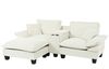 Modulares Ecksofa aus Chenille mit USB-Anschlüssen & Stauraum, beige Bild 5