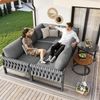 Gartenmöbelset mit verstellbare Beine, wasserabweisenden & abnehmbaren Kissen,Gartenlounge Set für 5-6 Personen, modular für Balkon Garten Terrasse,inklusive aller Sitz- und Rückenkissen, grau Bild 3