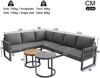 Gartenmöbelset mit verstellbare Beine, wasserabweisenden & abnehmbaren Kissen,Gartenlounge Set für 5-6 Personen, modular für Balkon Garten Terrasse,inklusive aller Sitz- und Rückenkissen, grau Bild 4