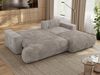 Ecksofa OVO mit schlaffunktion und bettkasten, Wellenfeder, lose Kissen, L-form 271x195 cm - Hellbraun Cord - rechte Seite Bild 3