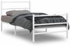 vidaXL Bettgestell mit Kopf- und Fußteil Metall Weiß 100x200 cm 355427 Bild 2
