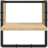 vidaXL 4-tlg. Wandregal-Set mit Stangen Sonoma-Eiche Holzwerkstoff 836309 Bild 5