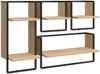 vidaXL 4-tlg. Wandregal-Set mit Stangen Sonoma-Eiche Holzwerkstoff 836309 Bild 2