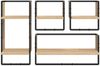 vidaXL 4-tlg. Wandregal-Set mit Stangen Sonoma-Eiche Holzwerkstoff 836309 Bild 4