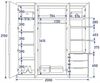 A&J MöbelLand GmbH Drehtürenschrank viertüriger Kleiderschrank mit Schubladen und Metallgriffen. (Geräumiger vier¬türiger Kleiderschrank mit Schubladen und Metallgriffen. Geräumiger Schrank mit einer Breite von 200 cm und Schubladen, ideal zur Aufbewah... Bild 4