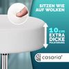 CASARIA® Rollhocker Höhenverstellbar Kunstleder Weiß Bild 2