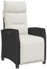 vidaXL Gartensessel mit Beistelltisch Verstellbar Schwarz Poly Rattan 4108275 Bild 2