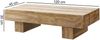 Couchtisch Massiv-Holz Akazie 120cm breit Design Wohnzimmer-Tisch dunkel-braun Landhaus-Stil Beistelltisch Bild 4