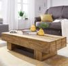 Couchtisch Massiv-Holz Akazie 120cm breit Design Wohnzimmer-Tisch dunkel-braun Landhaus-Stil Beistelltisch Bild 2