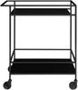 Servierwagen >Vita< in Schwarz, Melamin - 40x79x68cm (BxHxT) Bild 5