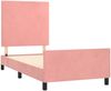 Einzelbettgestell Design für Erwachsene mit Kopfteil Rosa 90x190 cm Samt d3214e Bild 4