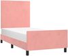Einzelbettgestell Design für Erwachsene mit Kopfteil Rosa 90x190 cm Samt d3214e Bild 3