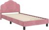 vidaXL Kinderbettgestell mit Kopfteil Rosa 90 x 190 cm Samt 42010953 Bild 4