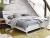 Möbel-Eins LUKY Kufenbett mit Kopfteil, Material Massivholz, Fichte massiv, Kufen weiß weiss 140x200 cm Bild 2