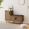 Schuhbank mit Stauraum & Sitz, natur, 100x34x68,5 cm Bild 4
