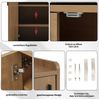 Schuhbank mit Stauraum & Sitz, natur, 100x34x68,5 cm Bild 5