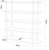 Bücherregal Øvre 139x80x30 cm 5 Ablagen Weiß [en. casa] Bild 4
