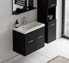 Badplaats Badmöbel Komplettset Montreal 60 x 35 cm Schwarz Matt - Badezimmermöbel mit Waschbecken, Spiegel und Badezimmerschrank Bild 5