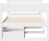vidaXL Massivholzbett ohne Matratze Weiß 90x200 cm Kiefernholz 3306391 Bild 4