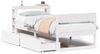 vidaXL Massivholzbett ohne Matratze Weiß 90x200 cm Kiefernholz 3306391 Bild 2