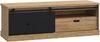 FORTE Kaszimiro TV-Unterschrank, Holzwerkstoff, Braun/Schwarz, 163,1 x 56,2 x 52 cm Bild 3