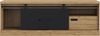 FORTE Kaszimiro TV-Unterschrank, Holzwerkstoff, Braun/Schwarz, 163,1 x 56,2 x 52 cm Bild 4