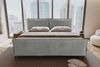 99rooms Vero Plus Familienbett Boxspringbett 260×200 cm Cordstoff POSO Hellgrau Bild 2