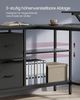 Vasagle L-förmiger Schreibtisch, 2 geräumige Schubladen, Computertisch mit Monitorständer, Eckschreibtisch, Gaming-Tisch mit Verstellbarer Ablage 135x105 cm schwarz LWDDE098B56 Bild 4