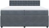 vidaXL Boxspringbett mit Matratze Dunkelgrau 200x200 cm Samt 3287843 Bild 4