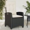 vidaXL Gartensessel mit Kissen 2 Stk. Verstellbar Schwarz Poly Rattan 365216 Bild 3