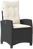 vidaXL Gartensessel mit Kissen 2 Stk. Verstellbar Schwarz Poly Rattan 365216 Bild 4
