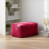 Green Bean® Indoor Sitzhocker Pouf 70x33x28cm EPS-Perlen Füllung & Cordstoff Kuschelig Weich Waschbar - Drinnen Bodenkissen Liegekissen Sitzkissen Sitzhocker Relax-Sessel Kinder Erwachsene Stoff Rot Bild 3