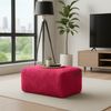Green Bean® Indoor Sitzhocker Pouf 70x33x28cm EPS-Perlen Füllung & Cordstoff Kuschelig Weich Waschbar - Drinnen Bodenkissen Liegekissen Sitzkissen Sitzhocker Relax-Sessel Kinder Erwachsene Stoff Rot Bild 2