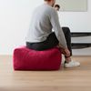 Green Bean® Indoor Sitzhocker Pouf 70x33x28cm EPS-Perlen Füllung & Cordstoff Kuschelig Weich Waschbar - Drinnen Bodenkissen Liegekissen Sitzkissen Sitzhocker Relax-Sessel Kinder Erwachsene Stoff Rot Bild 5