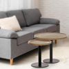 CLP 2er Set Beistelltische Aspen runde Tischplatten mit schwarzem Metallgestell,braun Bild 3