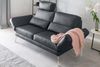 KAWOLA Sofa HURRICANE 2-Sitzer Leder schwarz 87 x 141 x 170 cm Bild 2