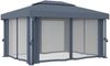 vidaXL Pavillon mit Vorhang 4x3 m Anthrazit Aluminium 3053376 Bild 4